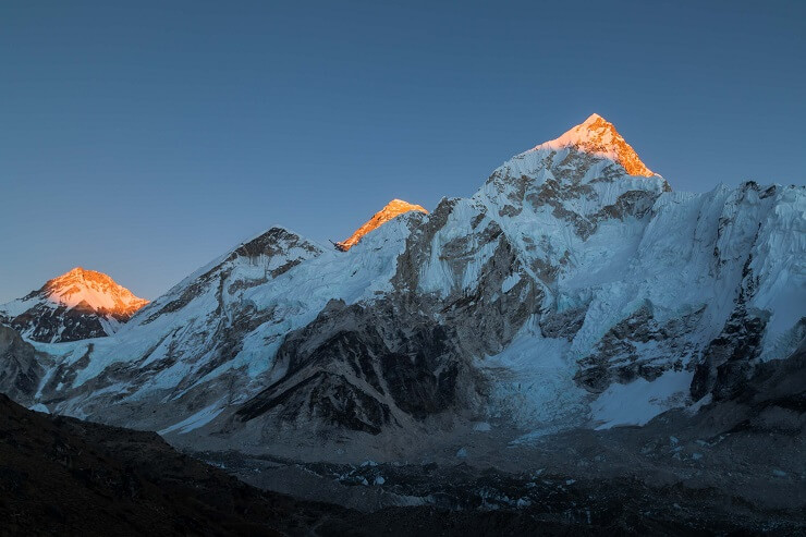 Mount Everest zachód słońca
